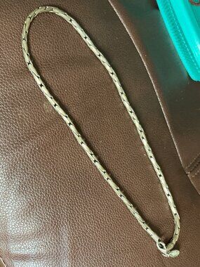 Vintage Pewter Snake Chain Necklace
